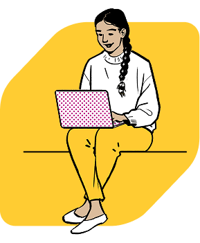 Image d’une jeune femme travaillant sur un ordinateur portable.